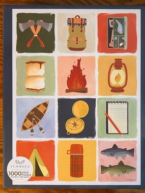 Camping Icons 1000-Piece Jigsaw Puzzle - Campfire Stories